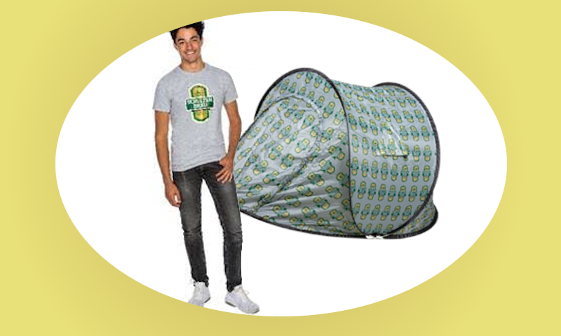 Schultenbrau shirt en tent